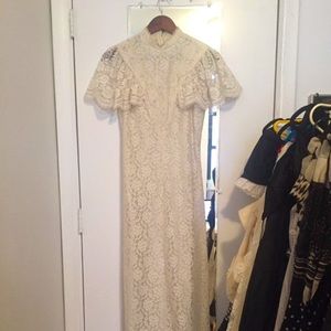 Vintage 1970s Princess Kauilani, Hawaii lace dress